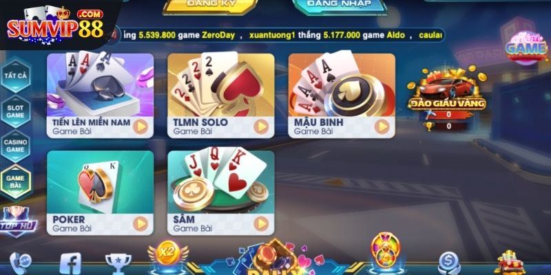 Giới thiệu sảnh Game Bài Sumvip